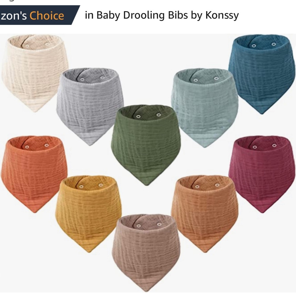 Muslin baby bibs